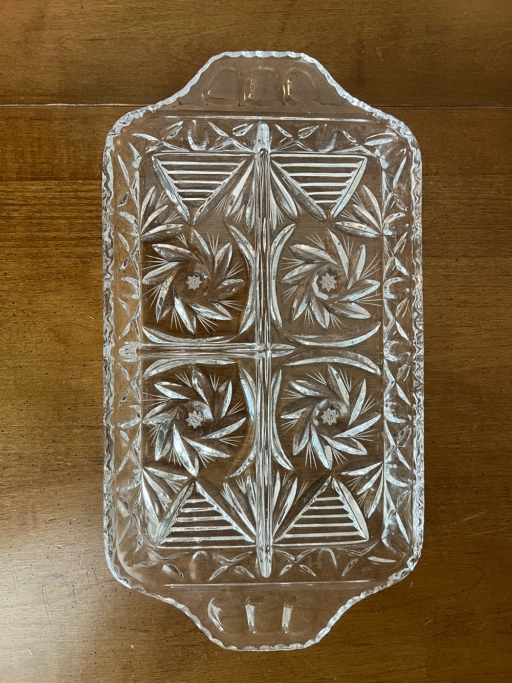 The‎ Irena Collection Divided rectangular Relish Dish Handcut 24% Lead Crystal